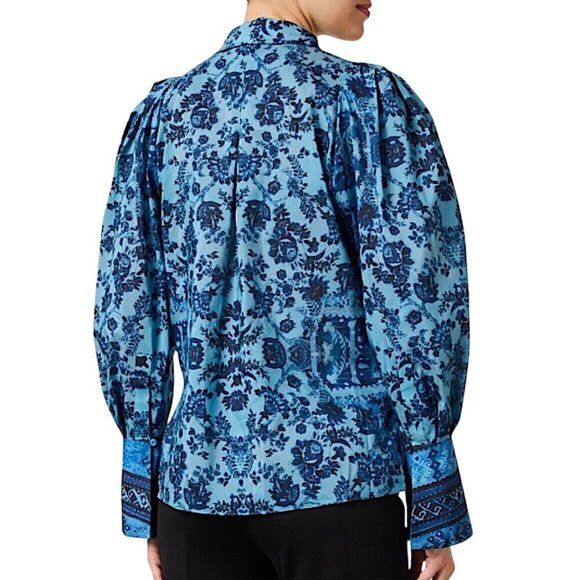 KOBI HALPERIN Lulu Silk Blend Print Blouse Shirt - Picture 2 of 10